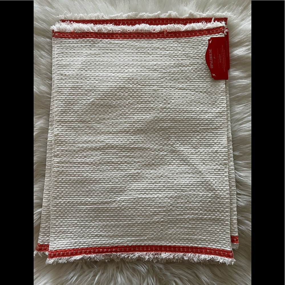 Opalhouse ivory/white boho placemats NEW